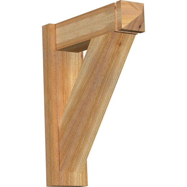 Ekena Millwork Traditional Rough Sawn Arts and Crafts Outlooker, Western Red Cedar, 6"W x 20"D x 24"H OUT06X20X24TRA03RWR - main